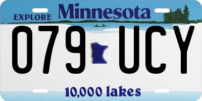 MN license plate 079UCY