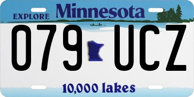 MN license plate 079UCZ