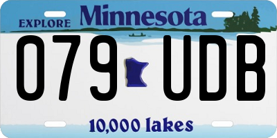 MN license plate 079UDB