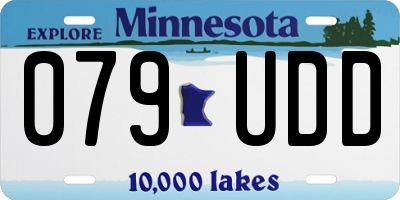 MN license plate 079UDD