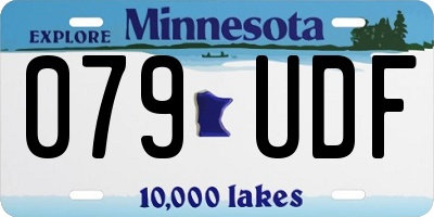 MN license plate 079UDF