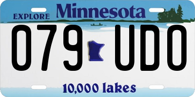 MN license plate 079UDO