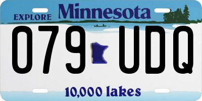 MN license plate 079UDQ