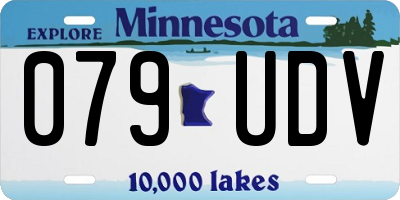 MN license plate 079UDV