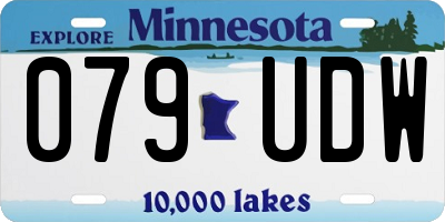 MN license plate 079UDW