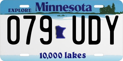 MN license plate 079UDY
