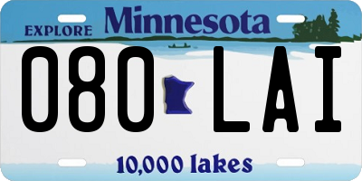 MN license plate 080LAI