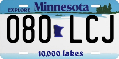 MN license plate 080LCJ