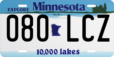 MN license plate 080LCZ