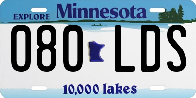 MN license plate 080LDS