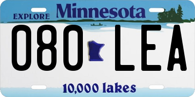 MN license plate 080LEA