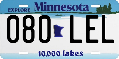 MN license plate 080LEL