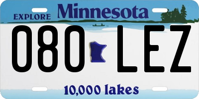 MN license plate 080LEZ