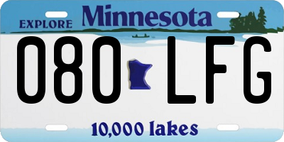 MN license plate 080LFG