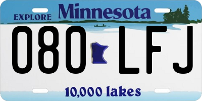 MN license plate 080LFJ