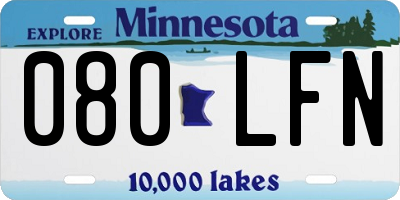 MN license plate 080LFN