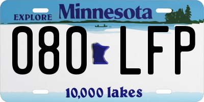 MN license plate 080LFP