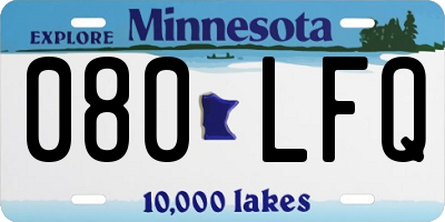 MN license plate 080LFQ