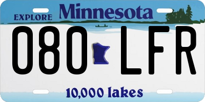 MN license plate 080LFR