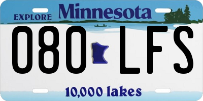 MN license plate 080LFS