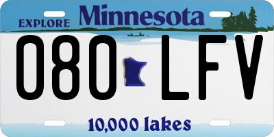 MN license plate 080LFV