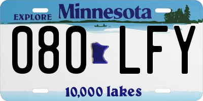 MN license plate 080LFY
