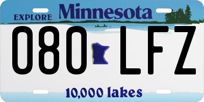 MN license plate 080LFZ