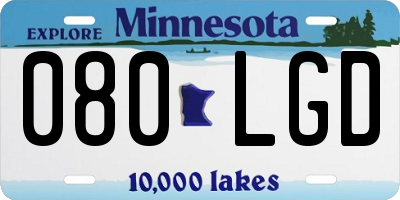 MN license plate 080LGD