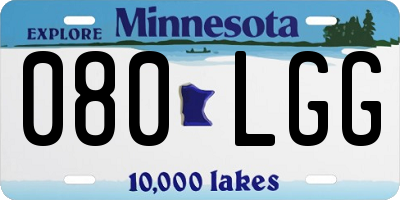 MN license plate 080LGG