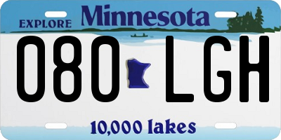 MN license plate 080LGH