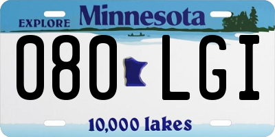 MN license plate 080LGI
