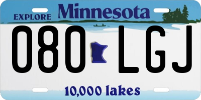 MN license plate 080LGJ