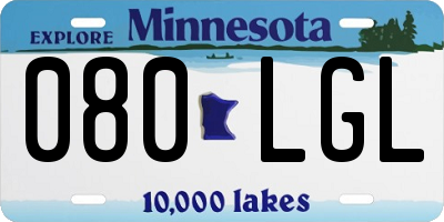 MN license plate 080LGL