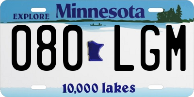 MN license plate 080LGM