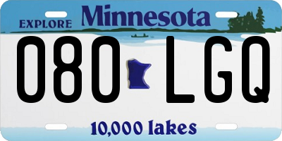 MN license plate 080LGQ