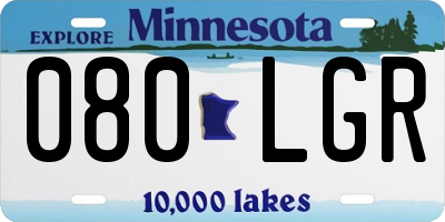 MN license plate 080LGR