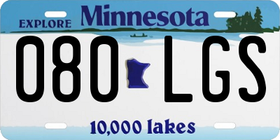 MN license plate 080LGS
