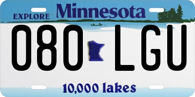 MN license plate 080LGU