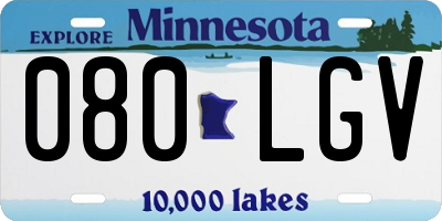 MN license plate 080LGV