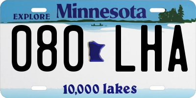 MN license plate 080LHA