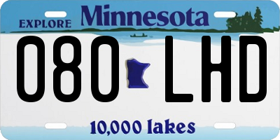 MN license plate 080LHD