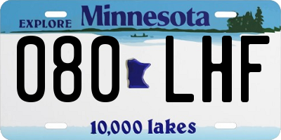 MN license plate 080LHF