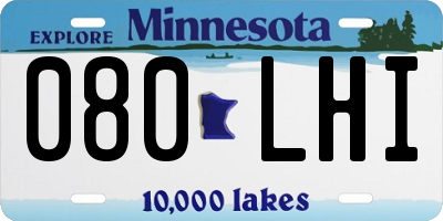 MN license plate 080LHI