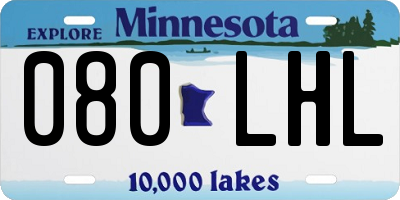 MN license plate 080LHL