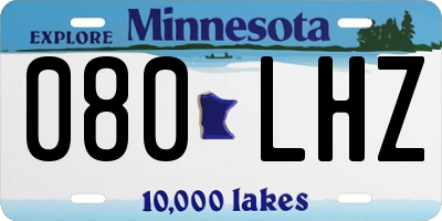 MN license plate 080LHZ