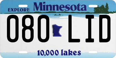 MN license plate 080LID