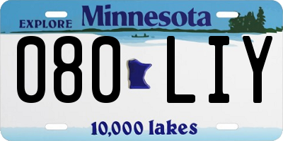 MN license plate 080LIY