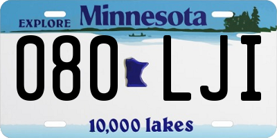 MN license plate 080LJI