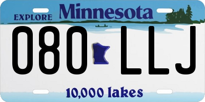 MN license plate 080LLJ