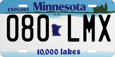 MN license plate 080LMX